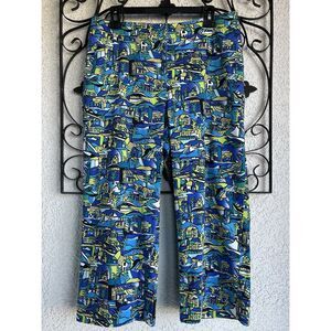 Chicos City Print Wide Leg Pant - Size 1.5/ 10 - Multicolored